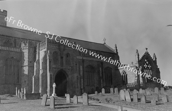 CLEY CHURCH FROM S.W. SHOWING UNFINISHED TRANSEPT